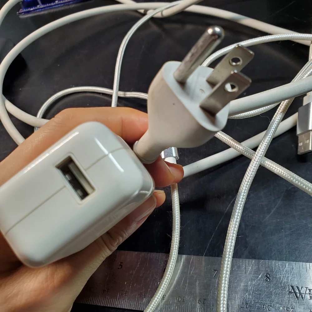 Apple A1357 10W USB Power Adapter Wall Charger w/Ext. Cord 6Ft+10Ft Durable Nylo